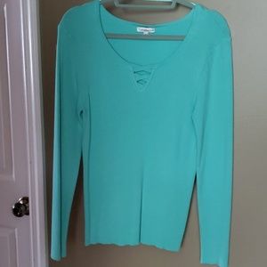 Women's XL Kohls Mint Green sweater NWT
